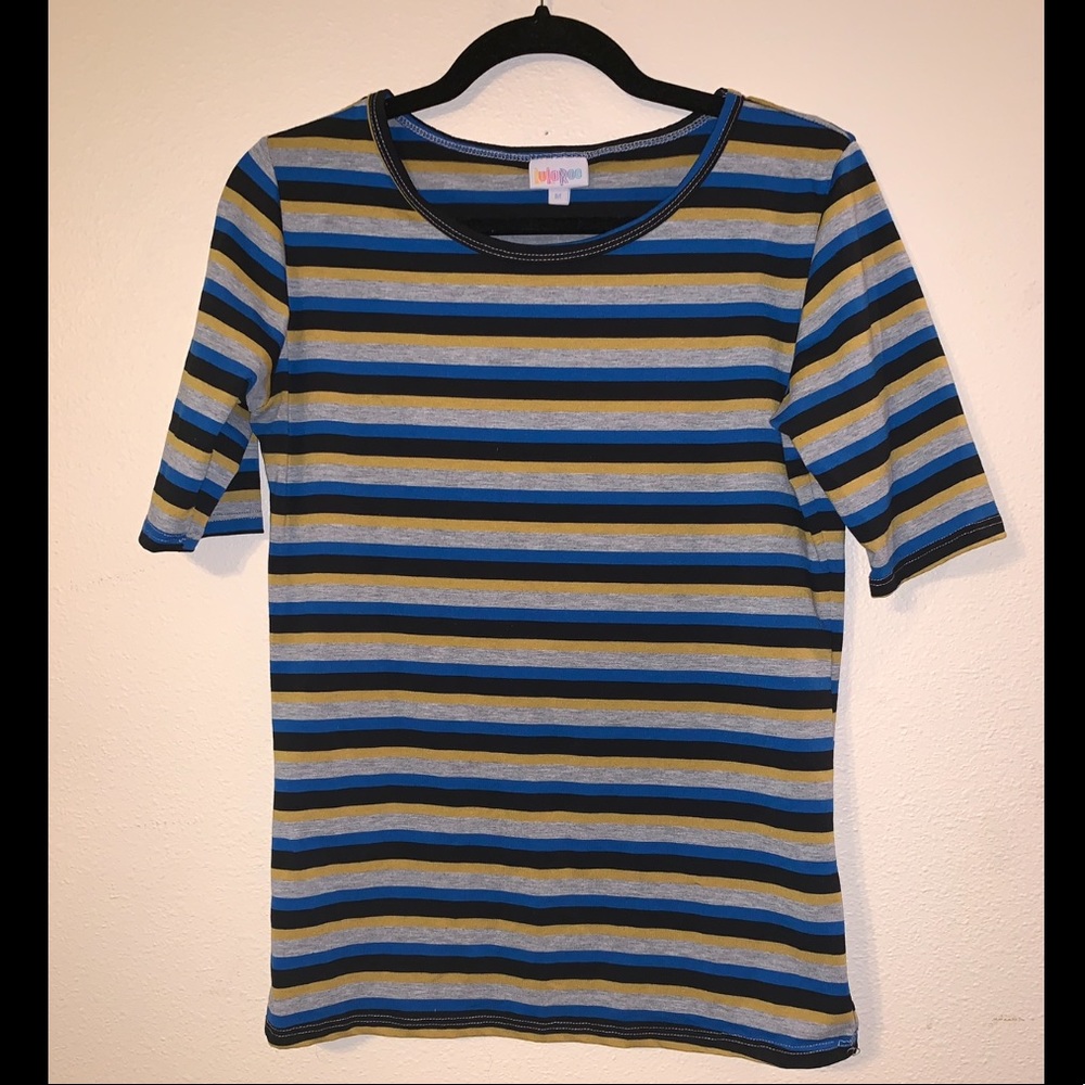 Multi Colored Striped Lularoe Gigi Top